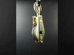 10KN Tower Erection Tools Three Wheels Steel Hoisting Tackle Galvanized Steel Frame Các công cụ nâng thép 3 bánh