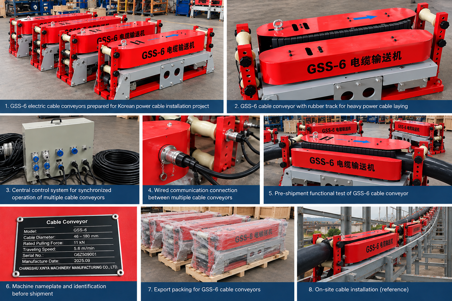 Blog công ty mới nhất về Cáp băng tải GSS-6 tùy chỉnh với lực kéo ≥11kN cho Dự án cáp điện Hàn Quốc
