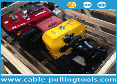 Mua Thép 8T Diesel Power Cable Winch Puller Đối với đường dây truyền tải trên không online manufacture