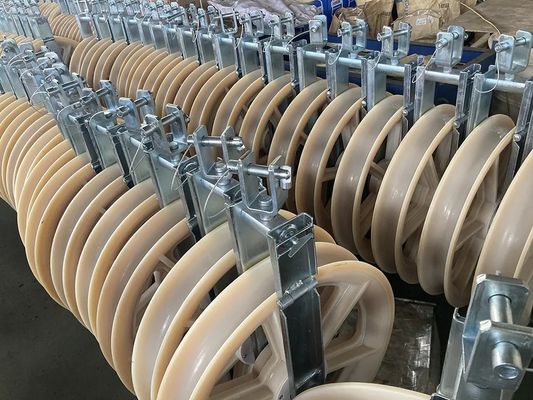 Mua Ròng rọc cáp đường kính lớn 822mm chịu tải nặng với bánh xe nylon dùng cho thi công đường dây trên không online manufacture